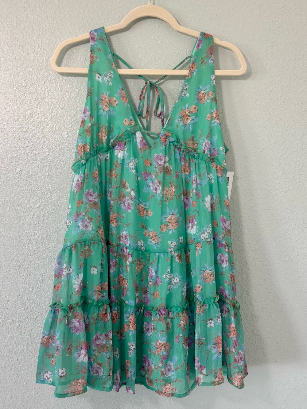 Boutique Floral Tiered Mini Dress